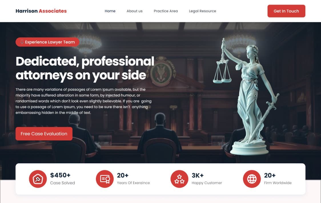 Law Firm Website Builder - Professional Legal Website Template